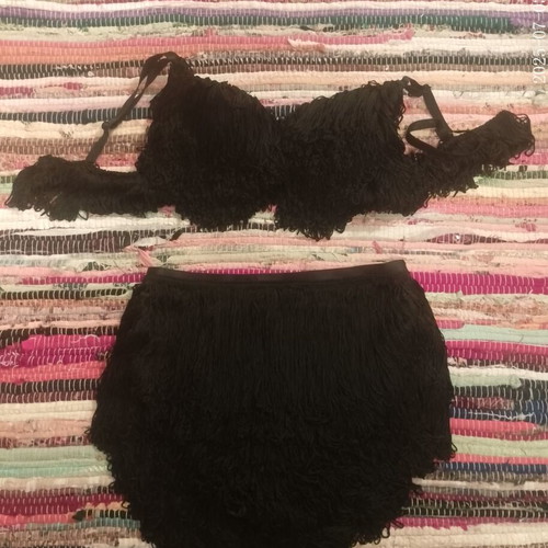 Latin dance outfit like new, black, size 80B and small/medium