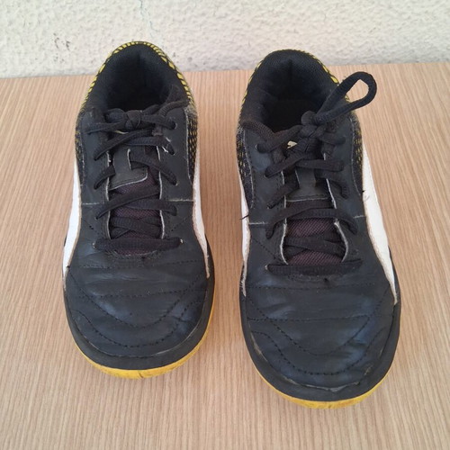 Puma sneakers size 31 used, black and yellow