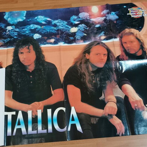 Metallica large poster like new with Robie Williams
