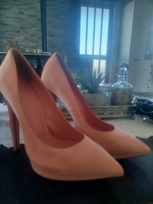 Dukas women's heels like new, size 40, pink, 13.5 cm heel