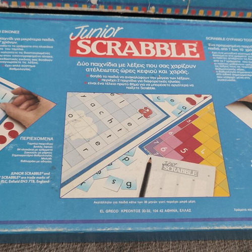 Junior Scrabble board game, MB Games / El Greco 1991 vintage