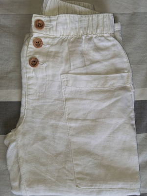 Λινό παιδικό παντελόνι Zara kids λευκό 6 ετών σαν καινούργιο