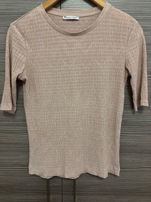 Zara blouse used, size Small, pink, elastic fabric