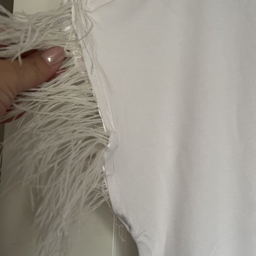 Lumina white t-shirt with feathers like new, size L