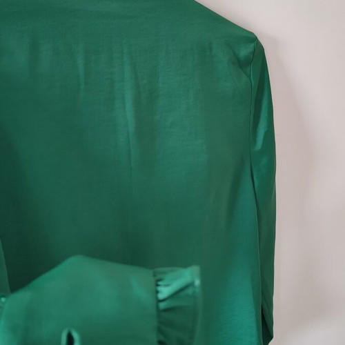 Zara satin shirt green size L 40 like new
