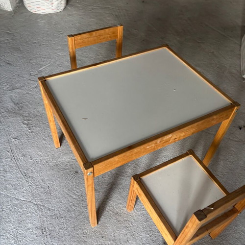 Children's table with chairs used