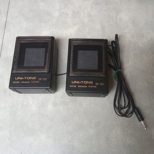 Unitone SP 101 speakers used, vintage, portable, mini jack