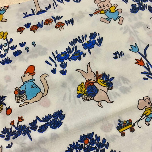 Cotton Baby Crib Sheet with Animals, Like New, 1.05x1.60 m