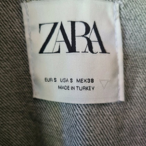 Denim women's jacket used metallic Zara Small oversized