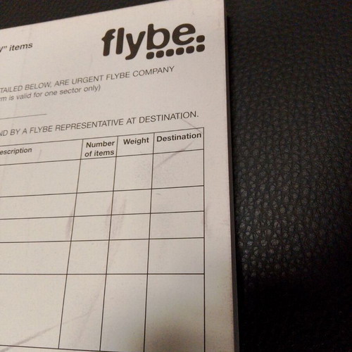 Flybe Hand of Crew Declaration Item new, collectible aviation block