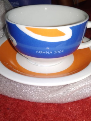 Athens 2004 Coffee Cup new with Saucer