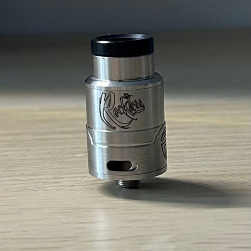 Phenom Vaporizers The Reckless RDA used, stainless steel