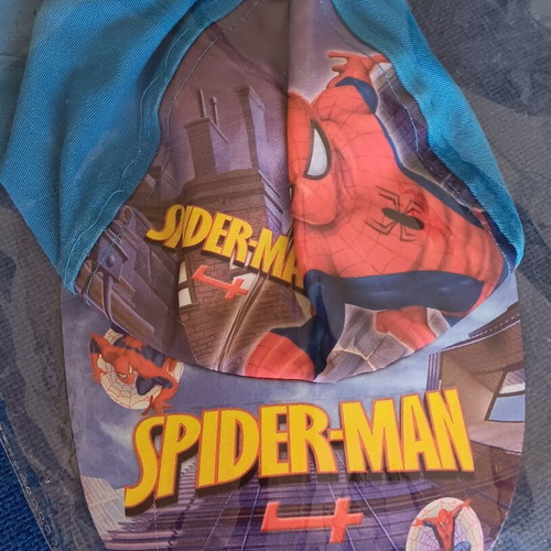 Spider-Man Jockey Hat like new, adjustable size, blue