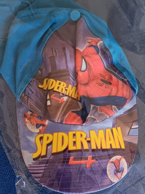 Spider-Man Jockey Hat like new, adjustable size, blue