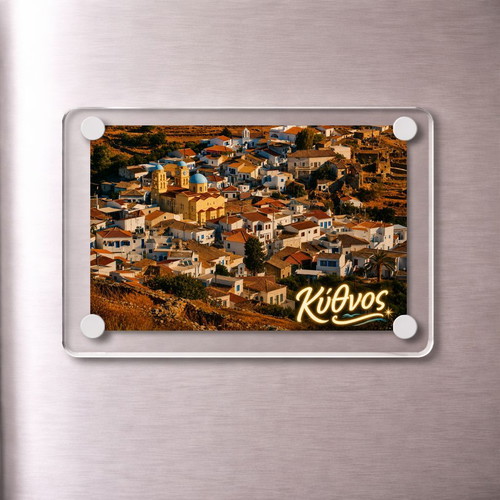 Acrylic fridge magnet 6x9cm – Kythnos, Greek Summer collection