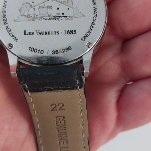 Edox Les Vauberts Chronograph Big Date watch like new, Swiss made