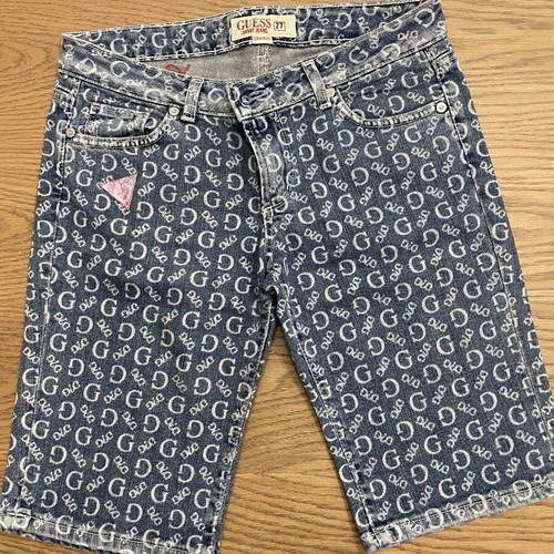 Guess denim bermuda shorts used, size S (27), blue