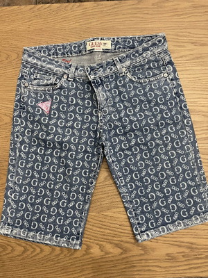 Guess denim bermuda shorts used, size S (27), blue