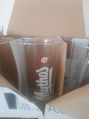 Ποτήρια Mythos 0,3 lt καινούργια, σετ 6 τεμαχίων