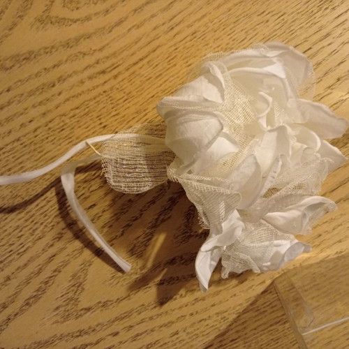 Boutonniere Pin White Flower Used