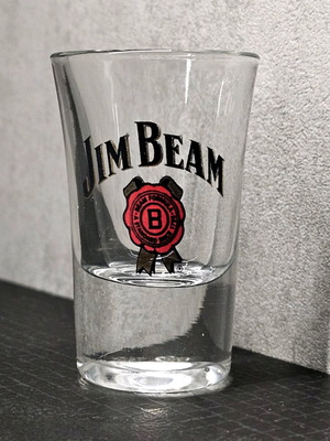 Authentic Jim Beam shot glass like new 7cm / 35ml