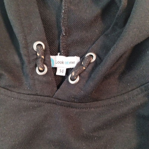 Look At Me Hoodie size 14 years black like new