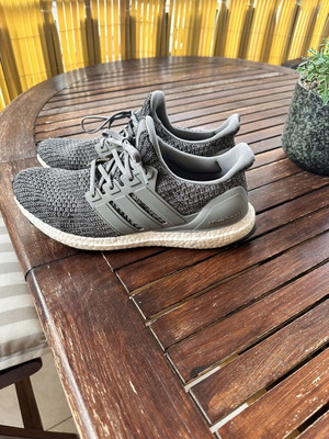 Adidas Ultraboost running shoes, grey, size 44