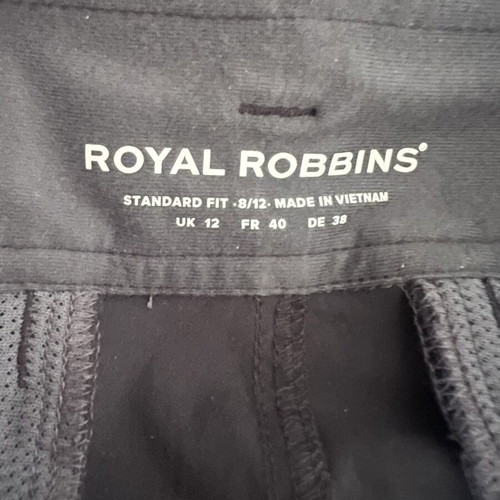 Royal Robbins Discovery III Bermuda women's shorts, black, size 8