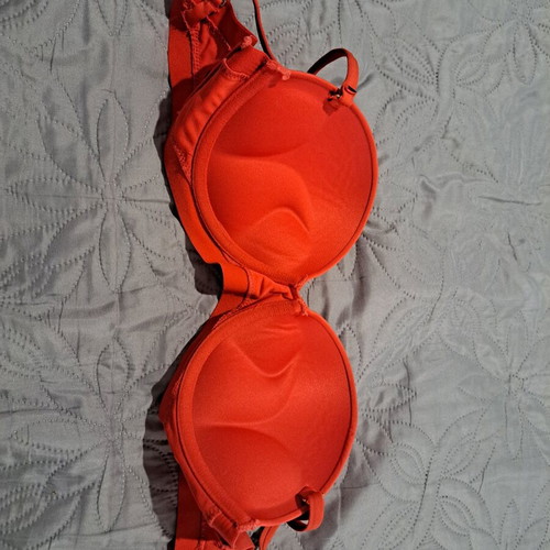 Balconette bikini top used, red, size S