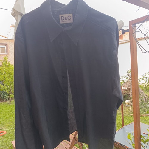 Dolce & Gabbana Vintage Deconstructed Inside-Out Shirt Black Cotton M used
