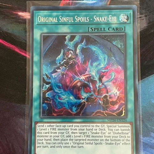 Original Sinful Spoils Snake-Eye Yu-Gi-Oh! card new condition