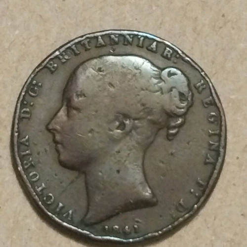 Jersey copper coin used, 1/52 shilling 1841
