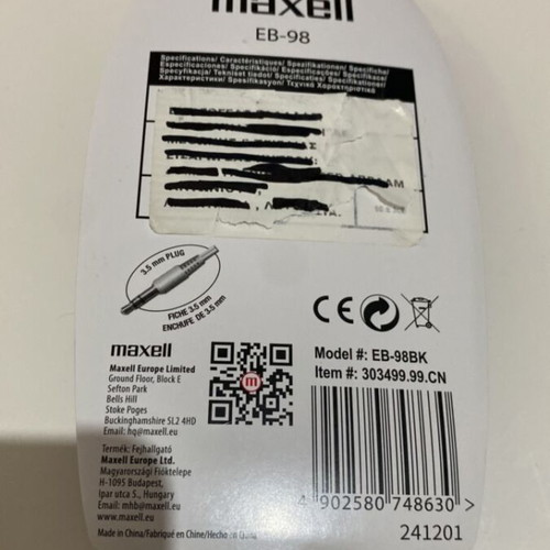 Maxell EB-98 headphone new, vintage 2007, collectible