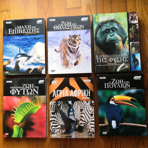 National Geographic 7-set used DVDs with animals and plants