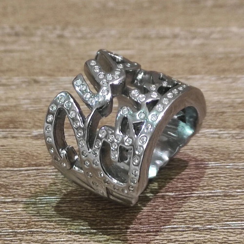 Just Cavalli women's ring made of steel with zircon new, silver