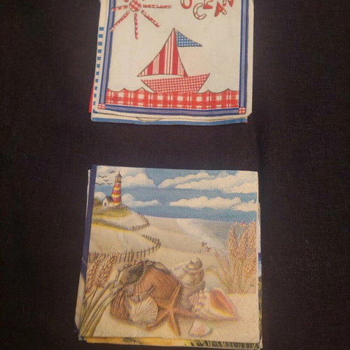 Napkins with summer theme like new for decoupage