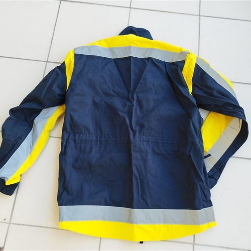 Il MONDO work jacket yellow/dark blue new with reflective strips