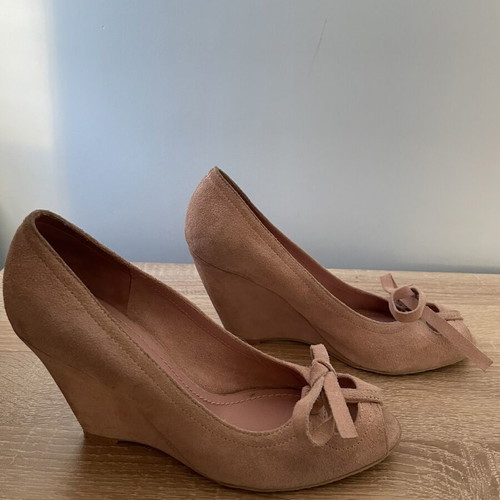 See by Chloé suede pink platform shoes size 36