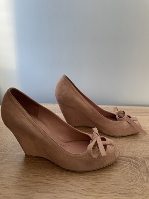 See by Chloé suede pink platform shoes size 36