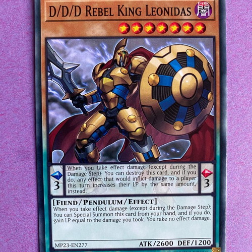 D/D/D Rebel King Leonidas Yu-Gi-Oh! Card 1st Edition Near Mint