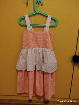 Two In A Castle girls dress like new, 8 years, orange