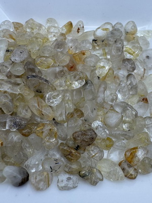Golden Rutilated Quartz Chipstone Beads like new