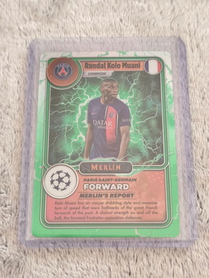 2023-24 Topps Merlin UEFA Champions League Randal Kolo Muani Gamer κάρτα MG-47 PSG
