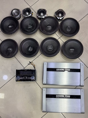 Ηχεία Beyma νεοδυμίου, ενισχυτές Ground Zero, πηγή Alpine, subwoofer Kicker