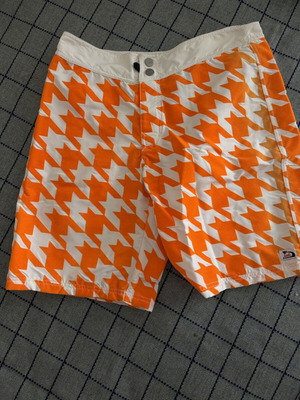 RRD men's swim shorts size S new white and orange