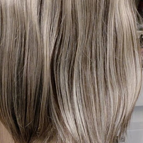 Natural hair wefts like new, brown and platinum blonde