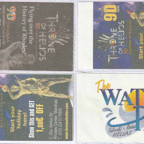 Transport tickets used, pack of 12, Rhodes RODA urban transport
