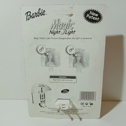 Mattel Barbie night light 1999 new European power 230V-50Hz