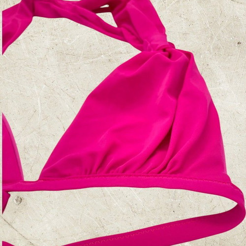 Omero triangle bikini top new, fuchsia, sizes Small Medium