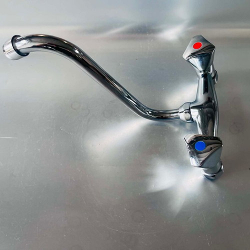 Schütte Wall-Mounted Kitchen Faucet used, model 37150, chrome brass